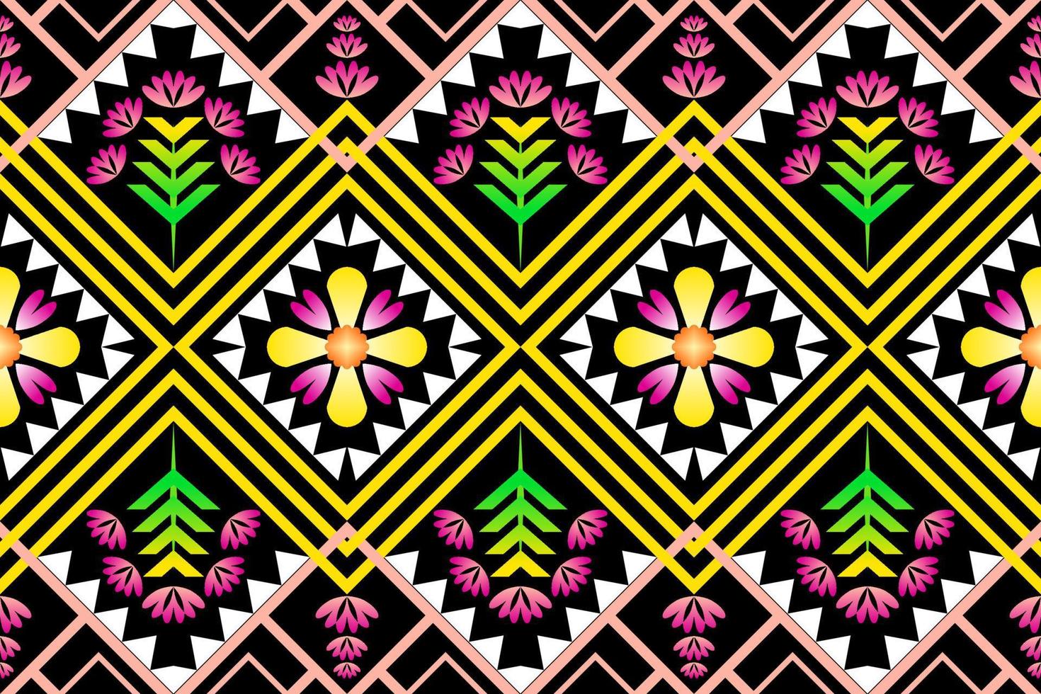 Colorful abstract, fabric geometric ethnic motif. Background, Batik, carpet designs. Wallpaper, curtains, carpets, and apparel designs vector illustration.