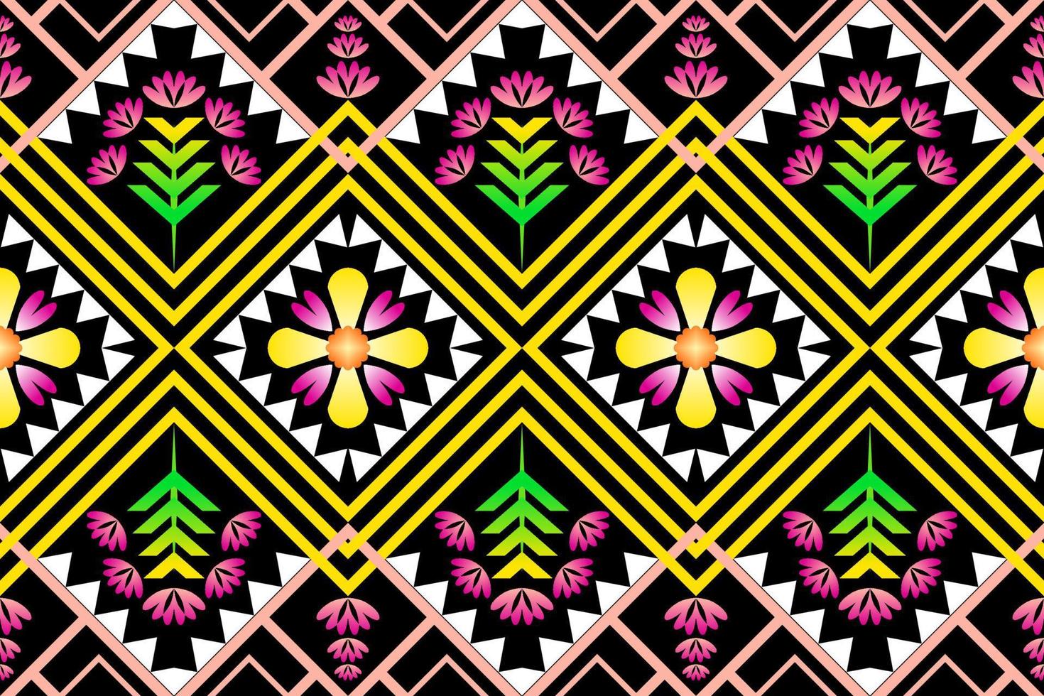 Colorful abstract, fabric geometric ethnic motif. Background, Batik, carpet designs. Wallpaper, curtains, carpets, and apparel designs vector illustration.