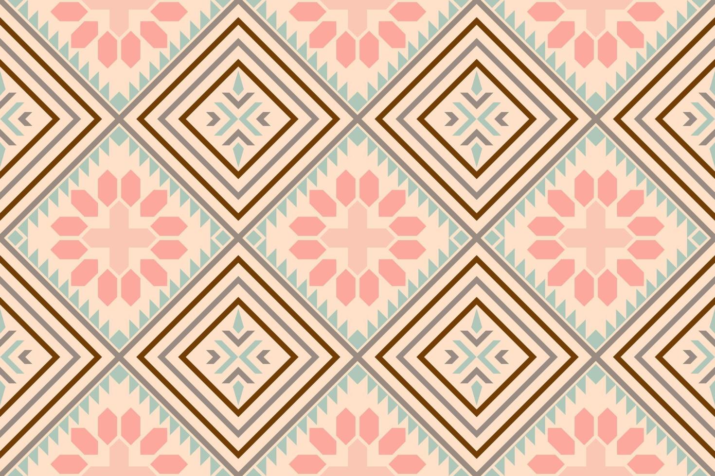Pastel abstract, geometric ethnic motif fabric, Background, Batik, carpet designs. Wallpaper, curtains, carpets, and apparel designs vector illustration.