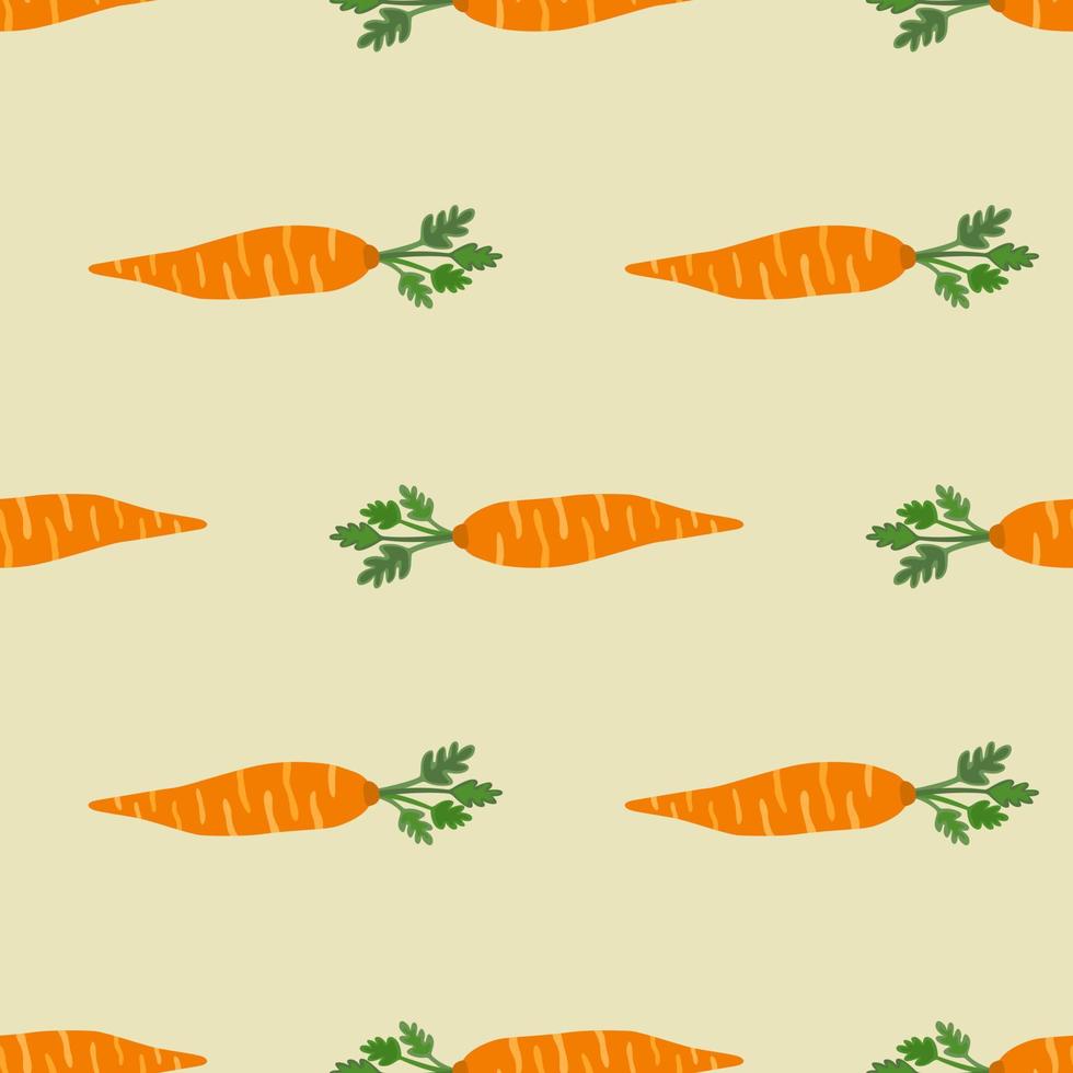 Hand drawn carrot seamless pattern. Doodle carrots wallpaper. vector