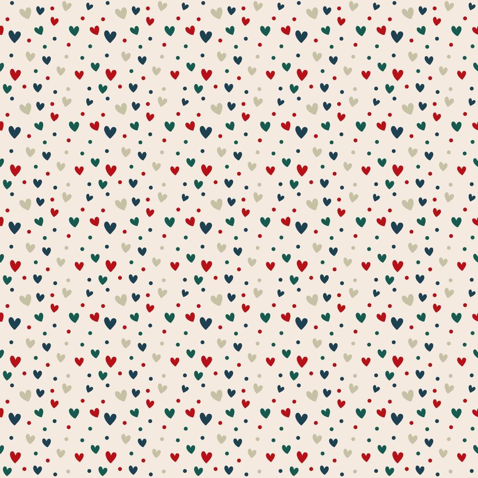 Sweet cute seamless digital paper colorful heart and polka dot tile pattern or textures set on light backgrounds, vector, wrapping paper, seamless patterns commercial use for prints, fabric, wallpaper vector