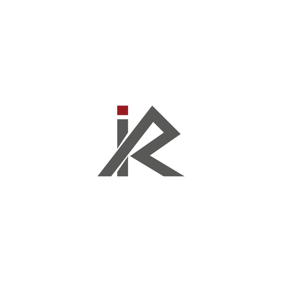 plantilla de vector de diseño de logotipo de letra i o r