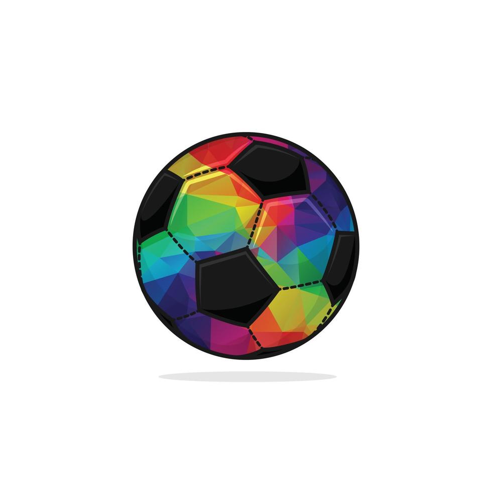 Soccer Ball Vector Illustration. Sport Logo Icon. Football Mascot. Flat Cartoon Style design