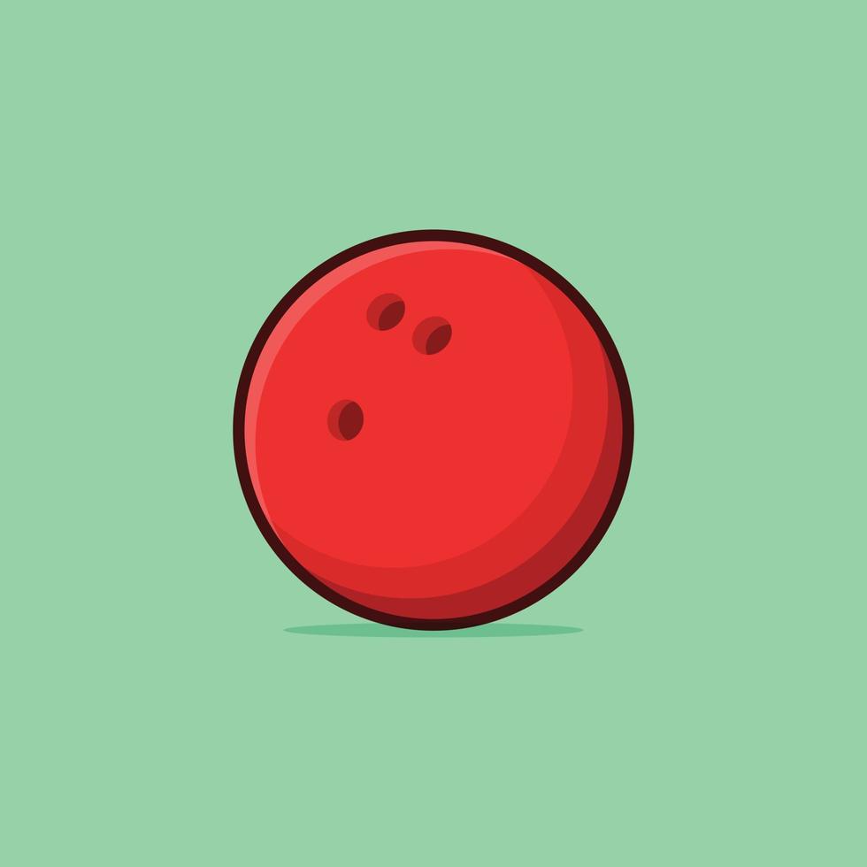 ilustración de icono de vector de dibujos animados de bola de bolos. concepto de icono de objeto deportivo vector premium aislado. estilo de dibujos animados plana