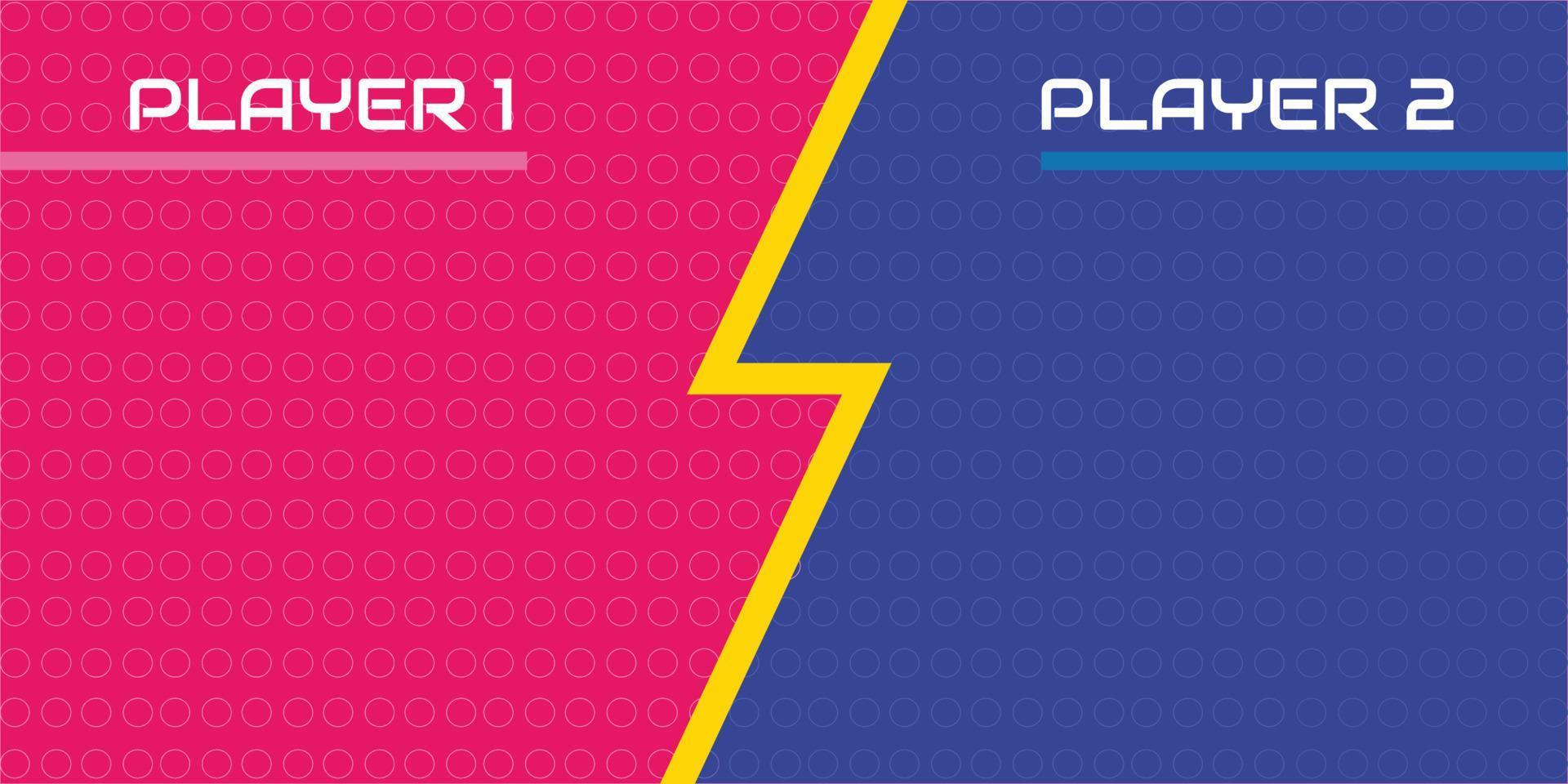 Classic and simple pink and blue versus background with competition theme, with circular seamless low opacity geometric pattern and thunder decor on the centre. vector