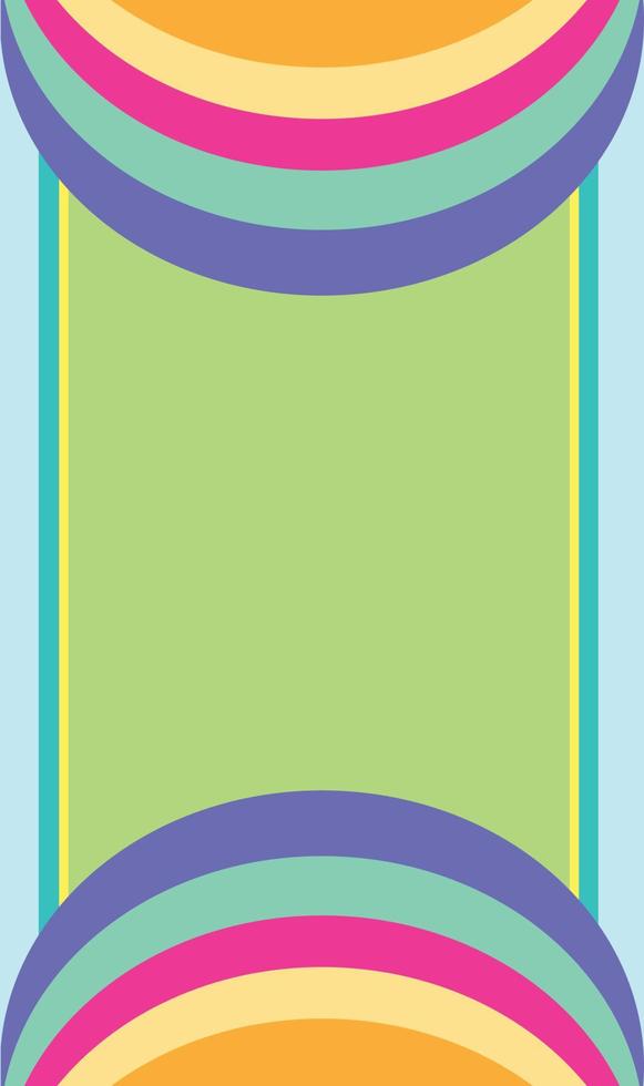 fondo vertical digital azul y verde con adorno de arco iris sólido en la parte superior del papel tapiz vectorial vector