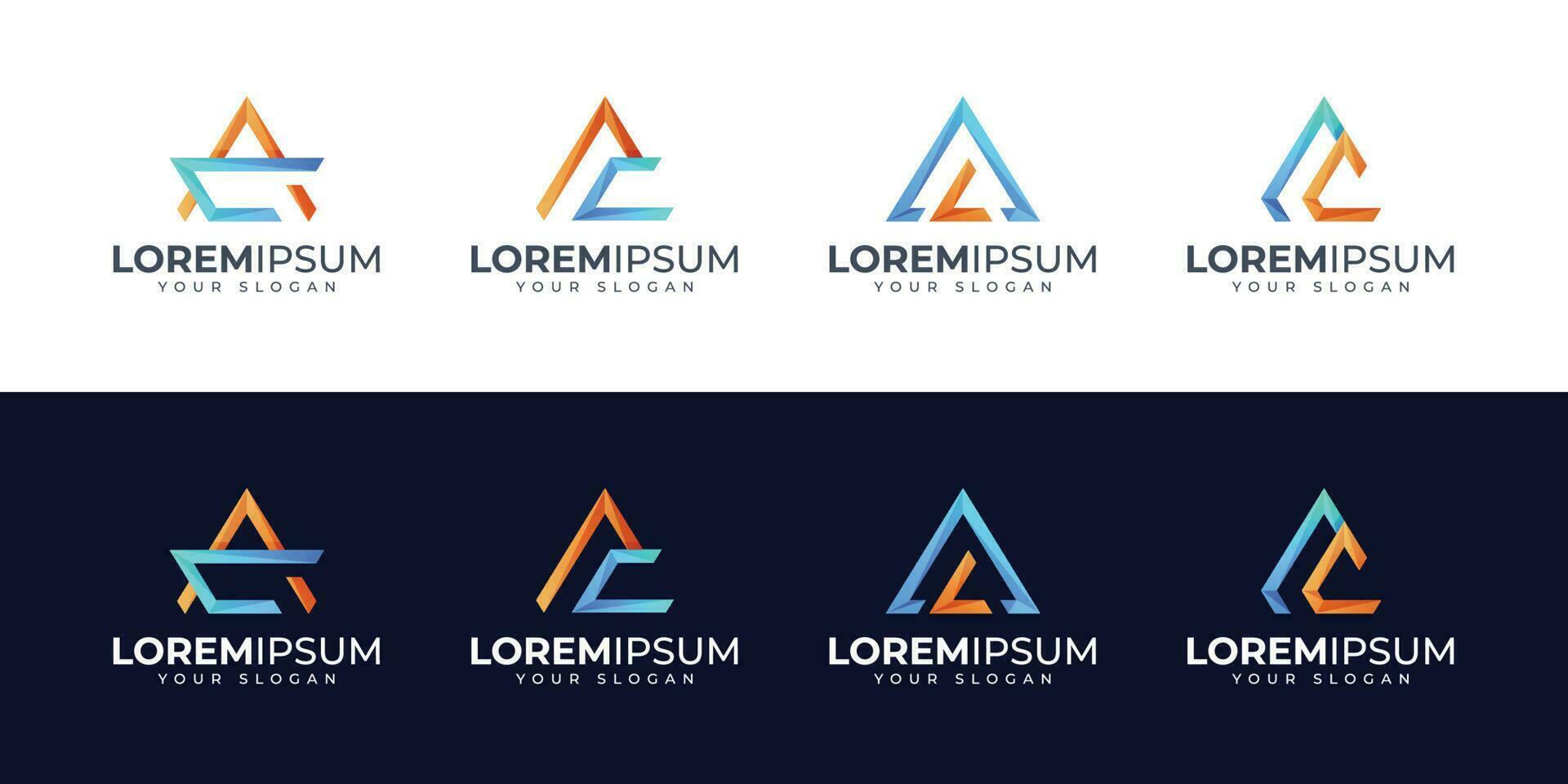 inspiración en el diseño del logotipo monogram ac. CA logotipo de ca vector