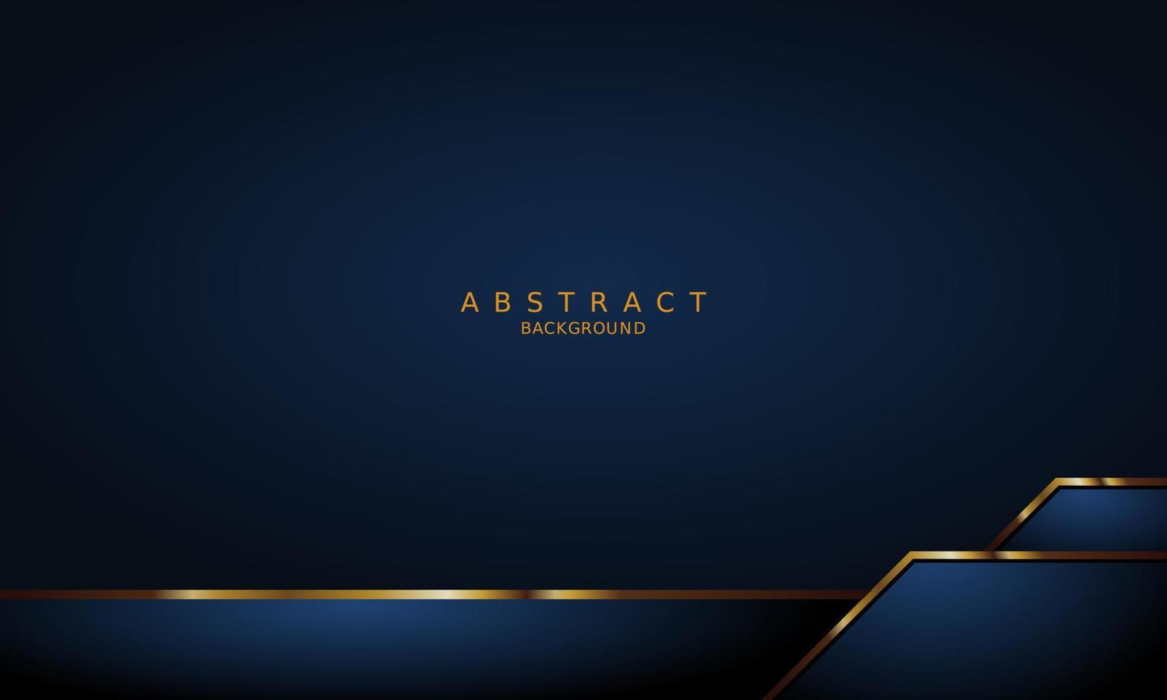 dark blue luxury premium background and gold line. vector