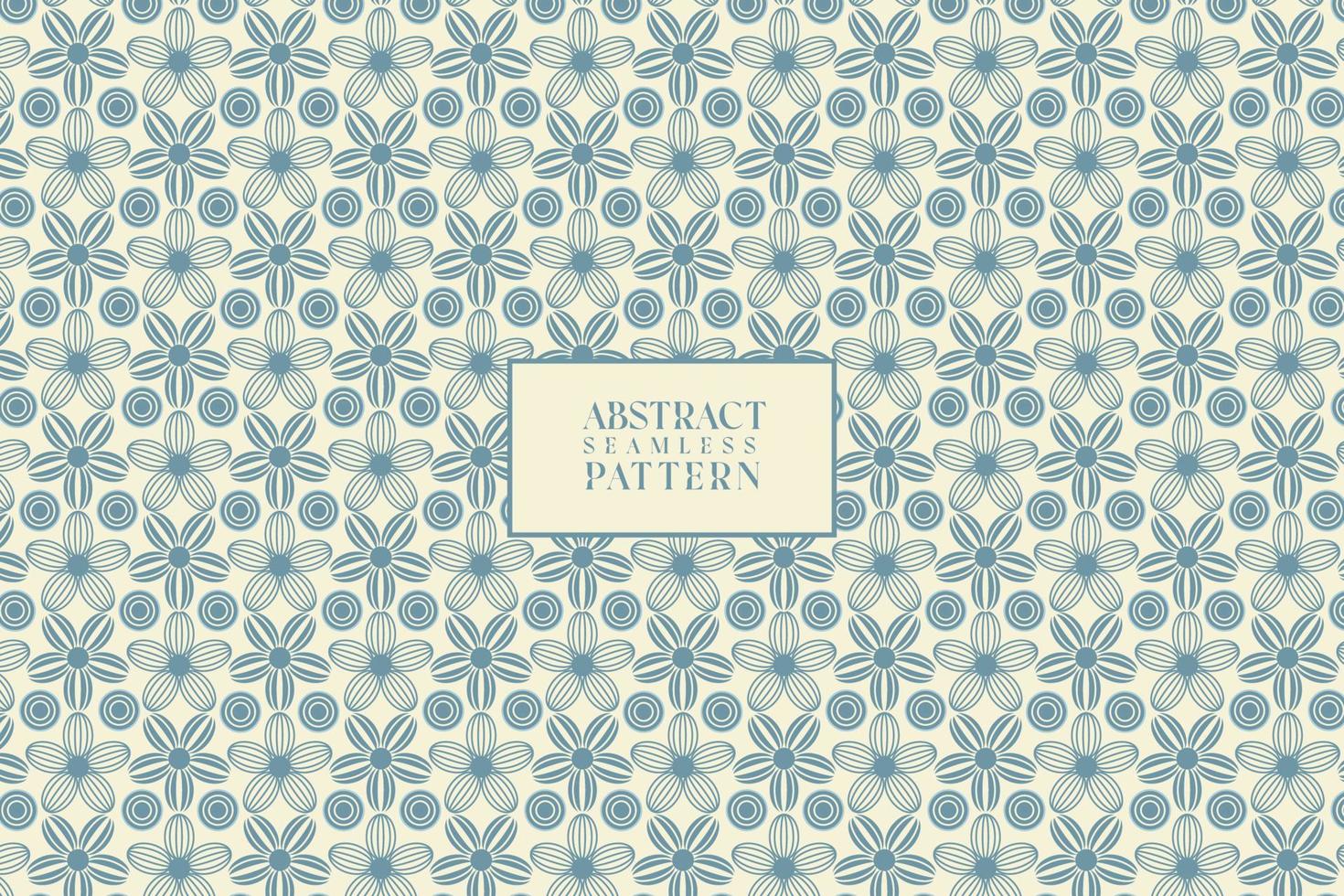 Geometric floral subtle blue shape abstract vector seamless repeat pattern