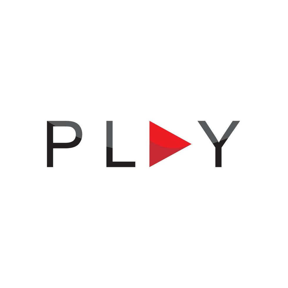 Play, Typography Logo Design Template vector