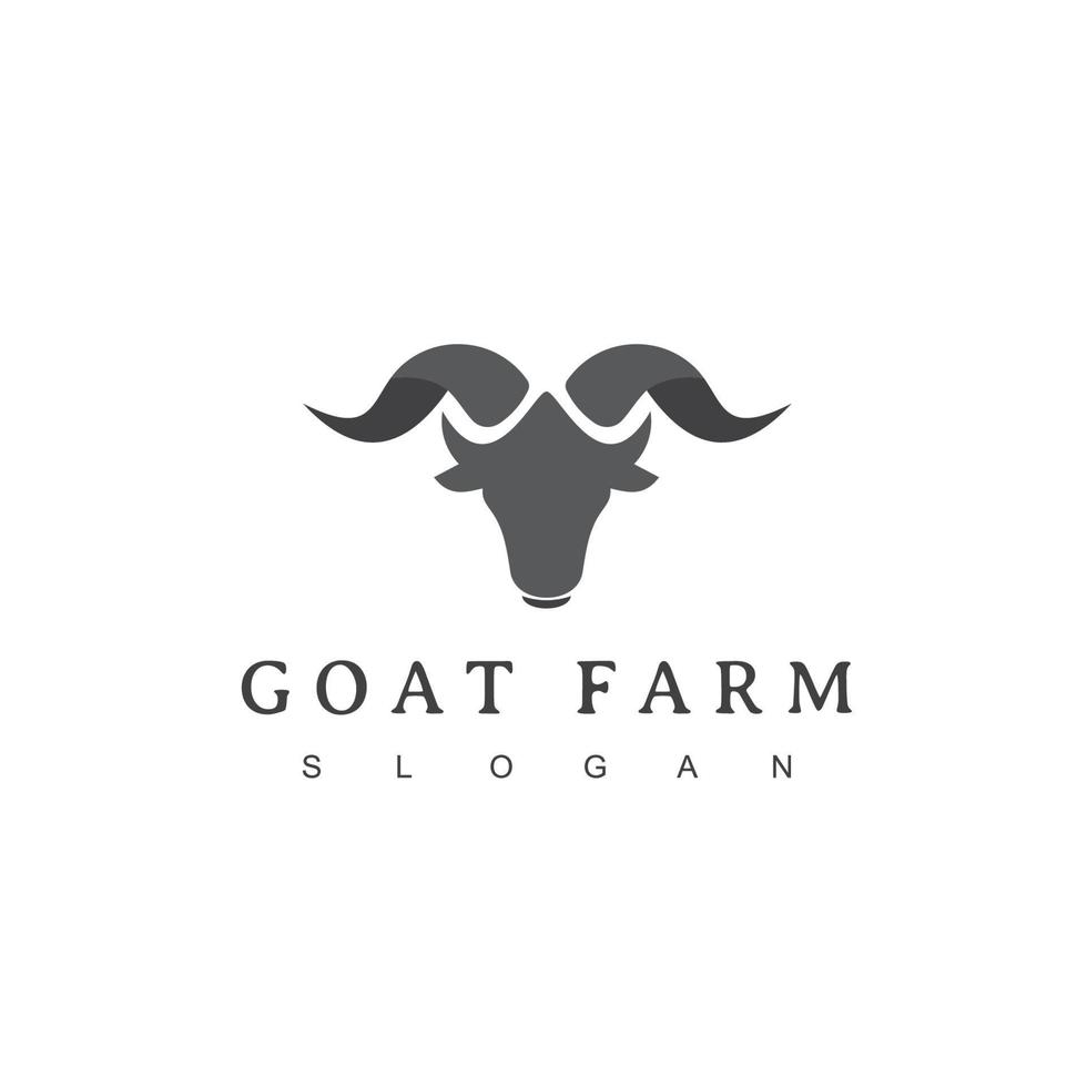 Goat Farm Logo Design Template vector