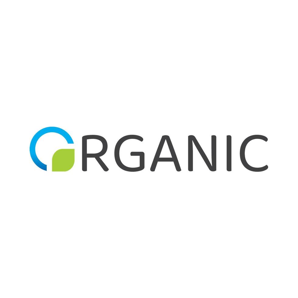 plantilla de diseño de logotipo de tipografía orgánica vector