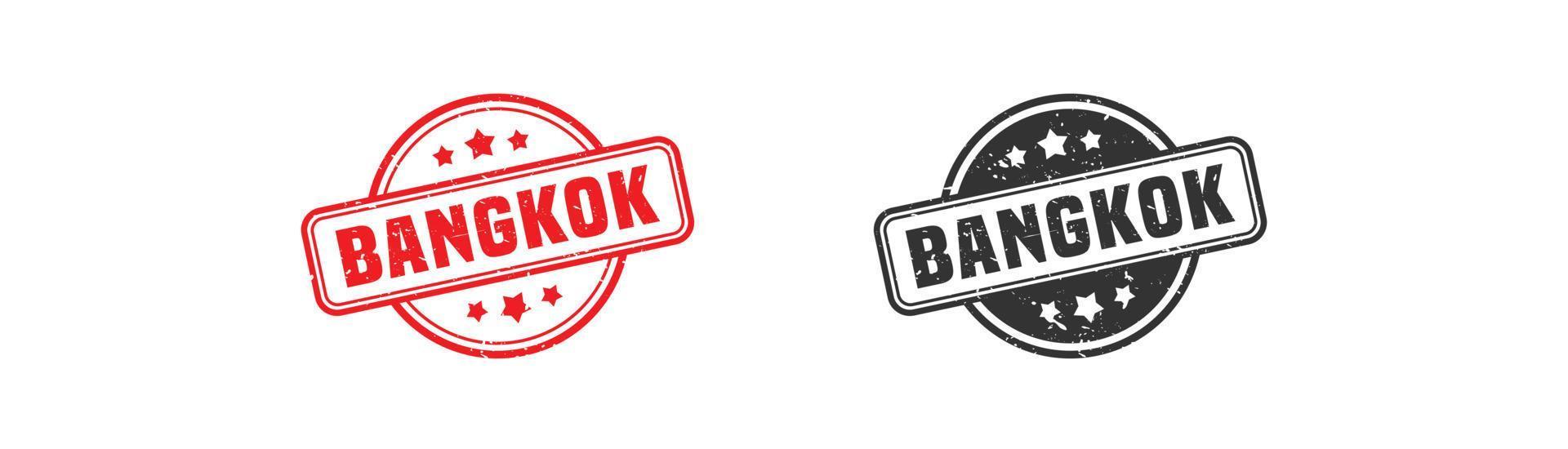 Bangkok Thailand stamp rubber with grunge style on white background vector