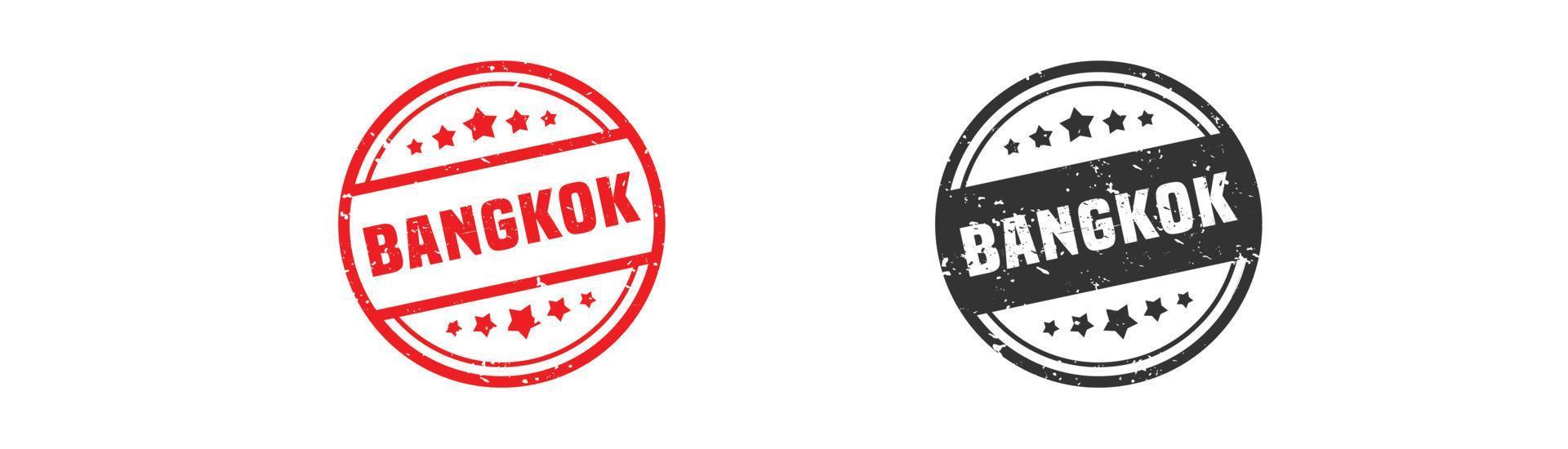 Bangkok Thailand stamp rubber with grunge style on white background vector