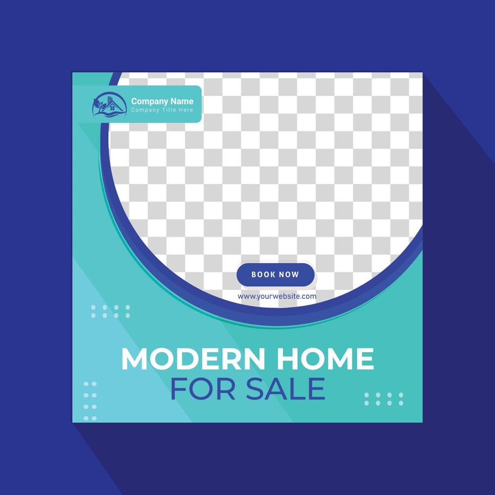 Real estate business social media post and web banner design template vector
