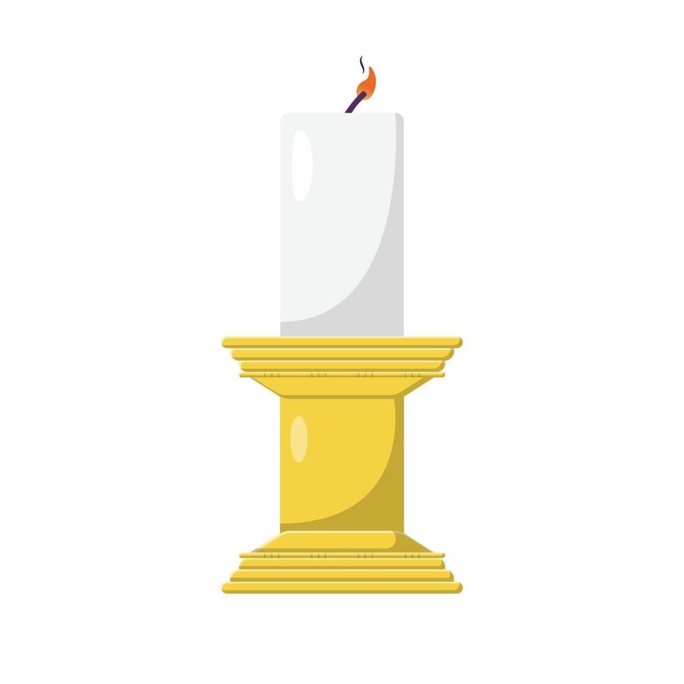 Candlestick Flat Illustration. Clean Icon Design Element on Isolated White Background vector