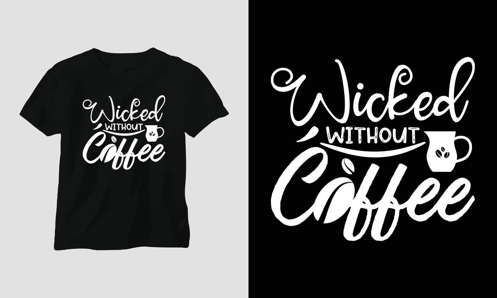 malvado sin café - café svg craft o tee design vector