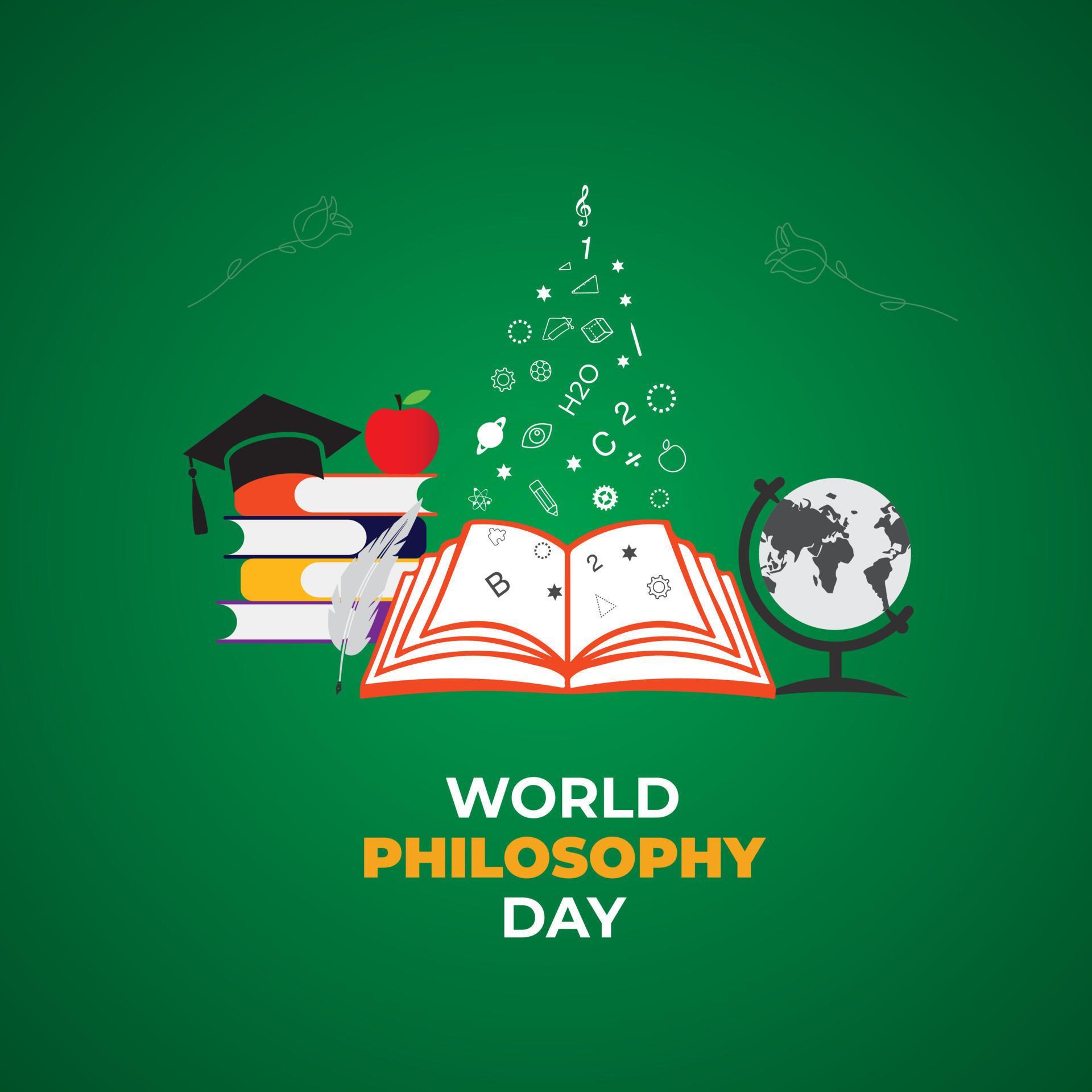 World Philosophy Day. Template for background, banner, card, poster