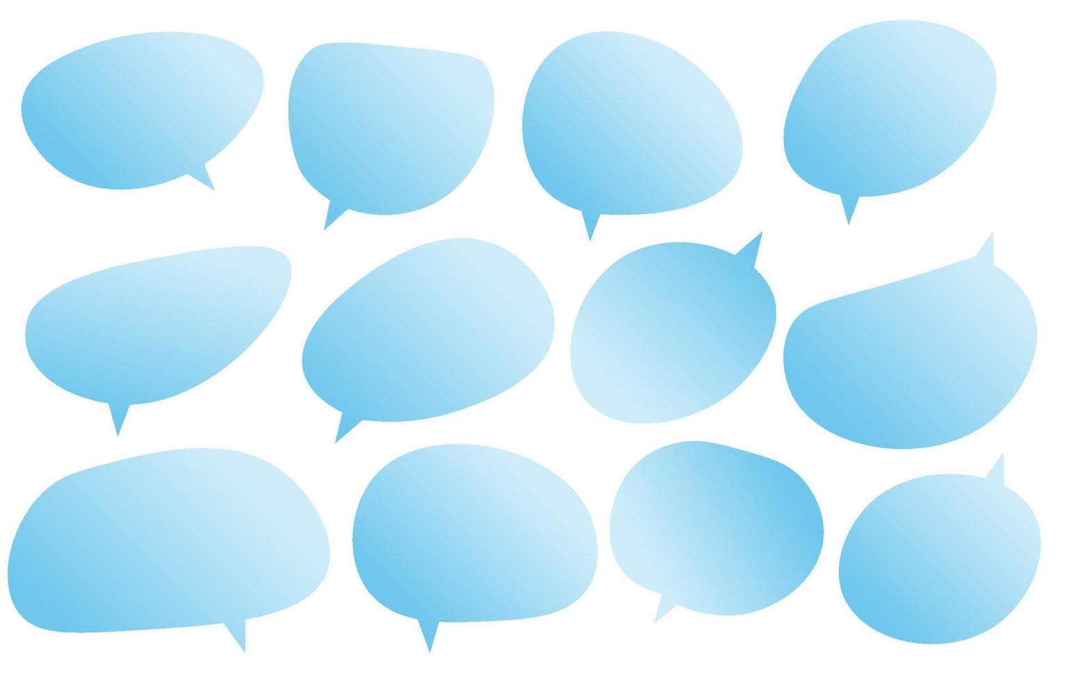 Speech bubbles, white snow concept and isolated on black background, used in winter and Christmas designs. vector