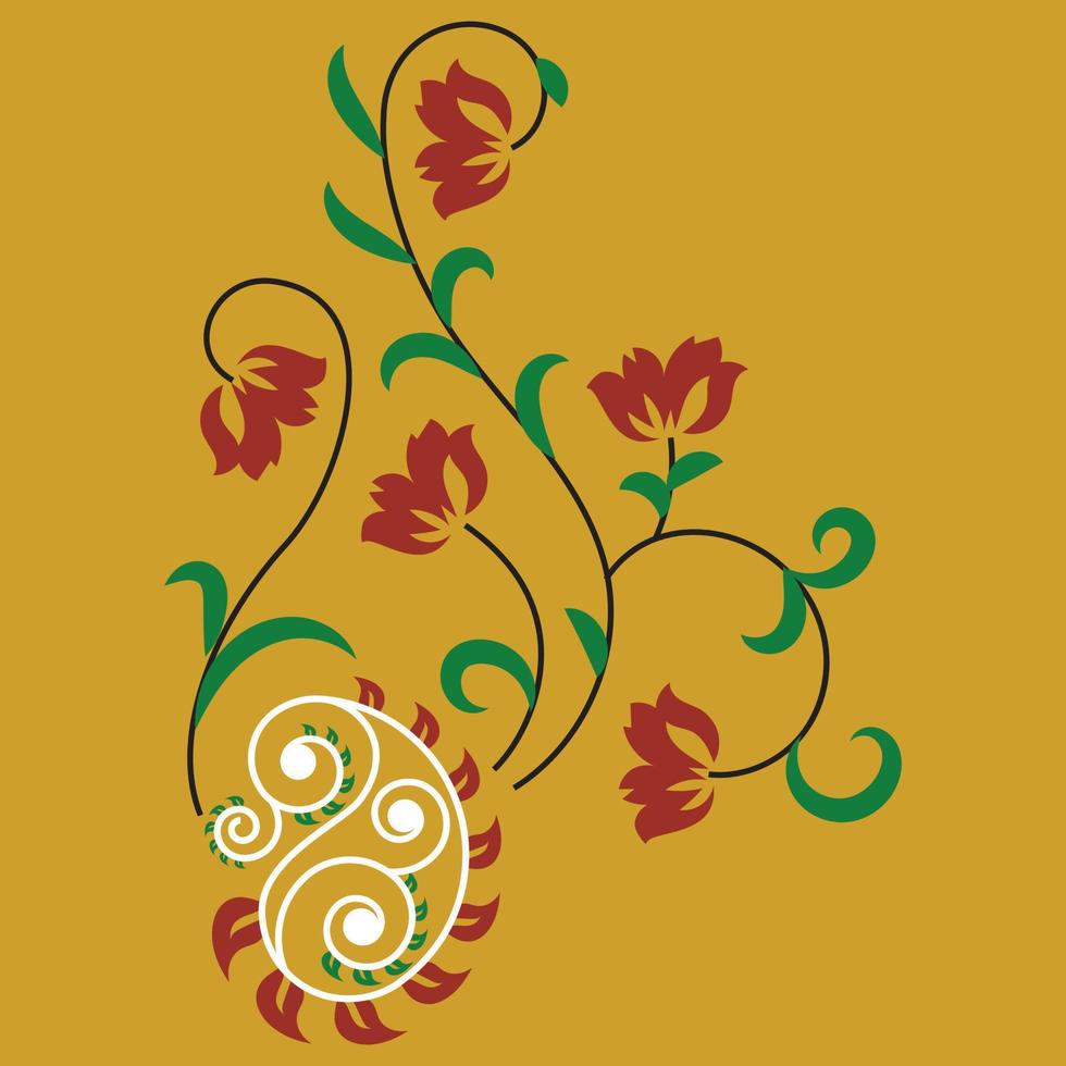 Abstract art botanical background vector. Luxury wallpaper design with leaf, flower, bird, and tree packaging and prints. vector