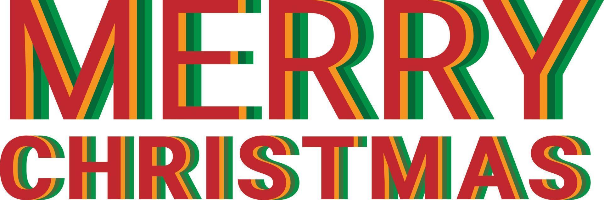 Merry Christmas in trendy graphic design style, vector