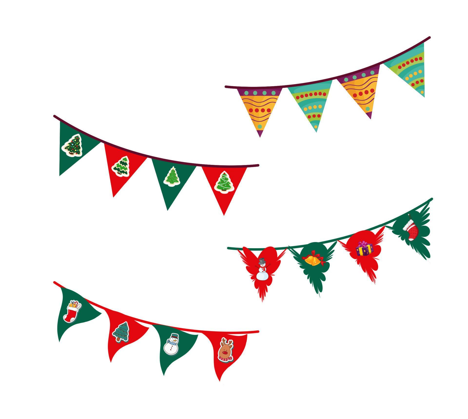 various garland vector hanging banner 14019099 Vector Art at Vecteezy