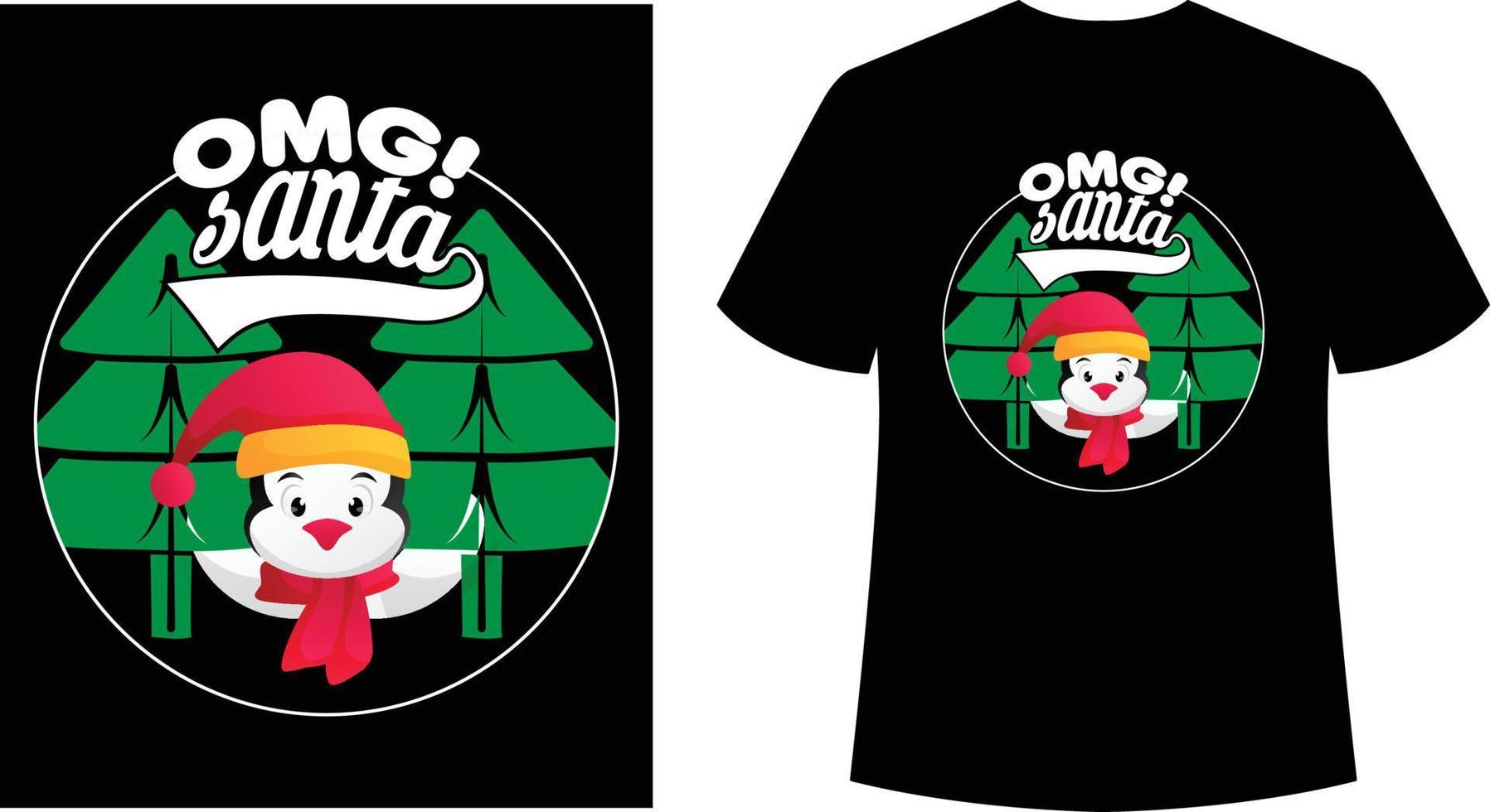 diseño de camiseta de día de navidad o día de navidad vector