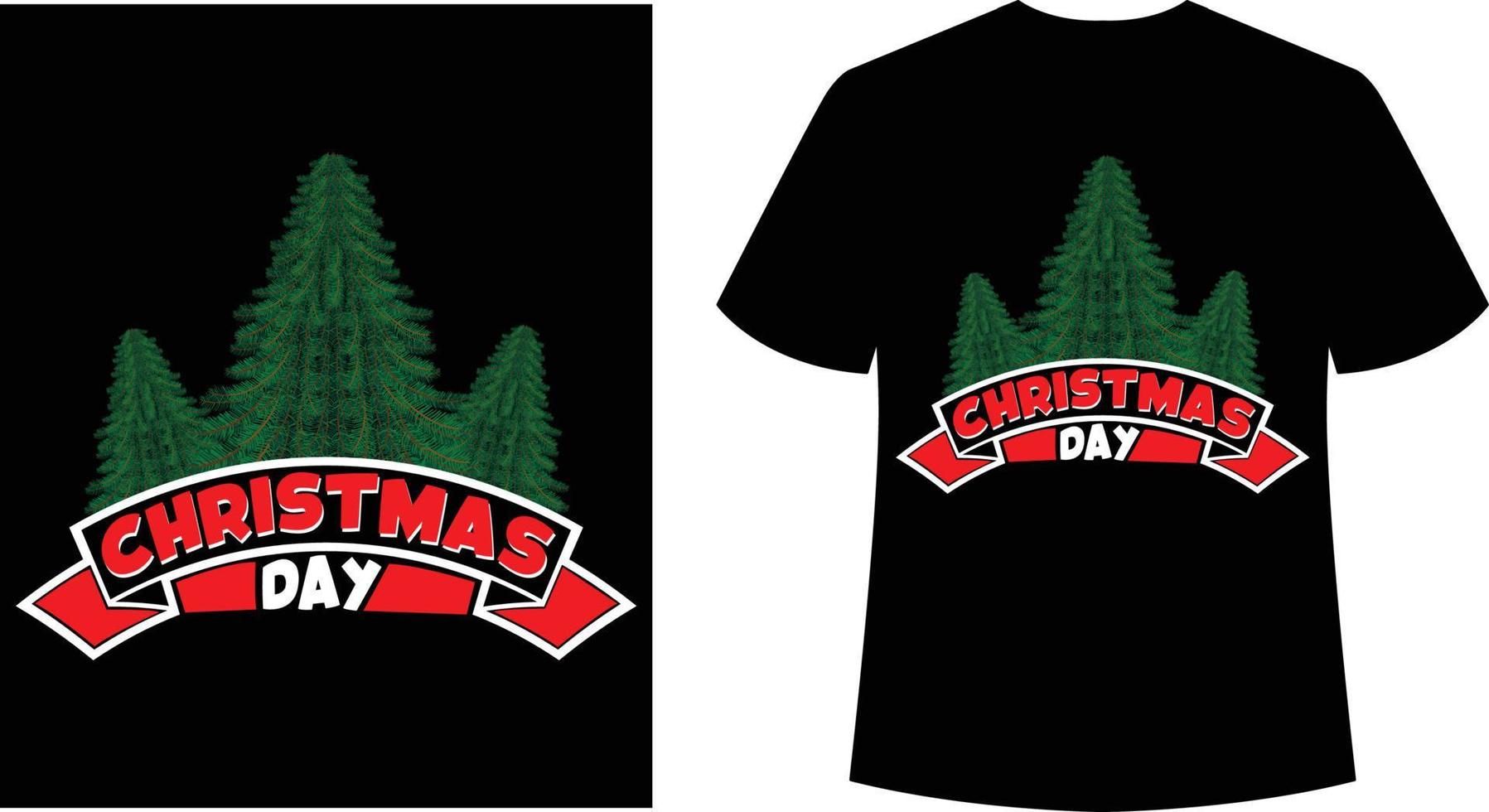 X-mas Day or Christmas Day T-Shirt Design vector