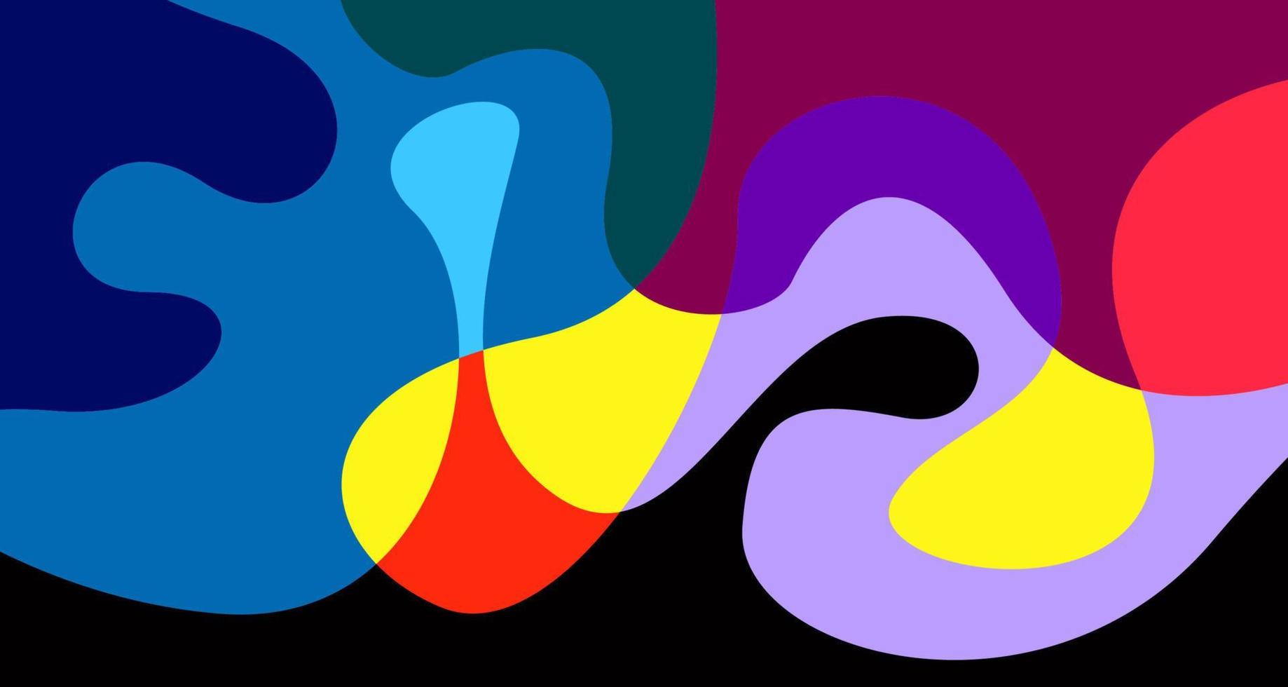forma líquida abstracta. diseño geométrico fluido. ondas de gradiente aisladas con líneas geométricas, puntos, patrón batik de indonesia. ilustración vectorial vector