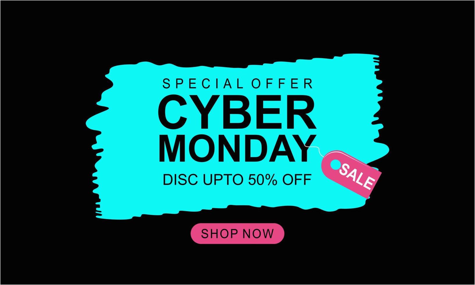 Cyber monday sale concept banner vector illustration for your projects