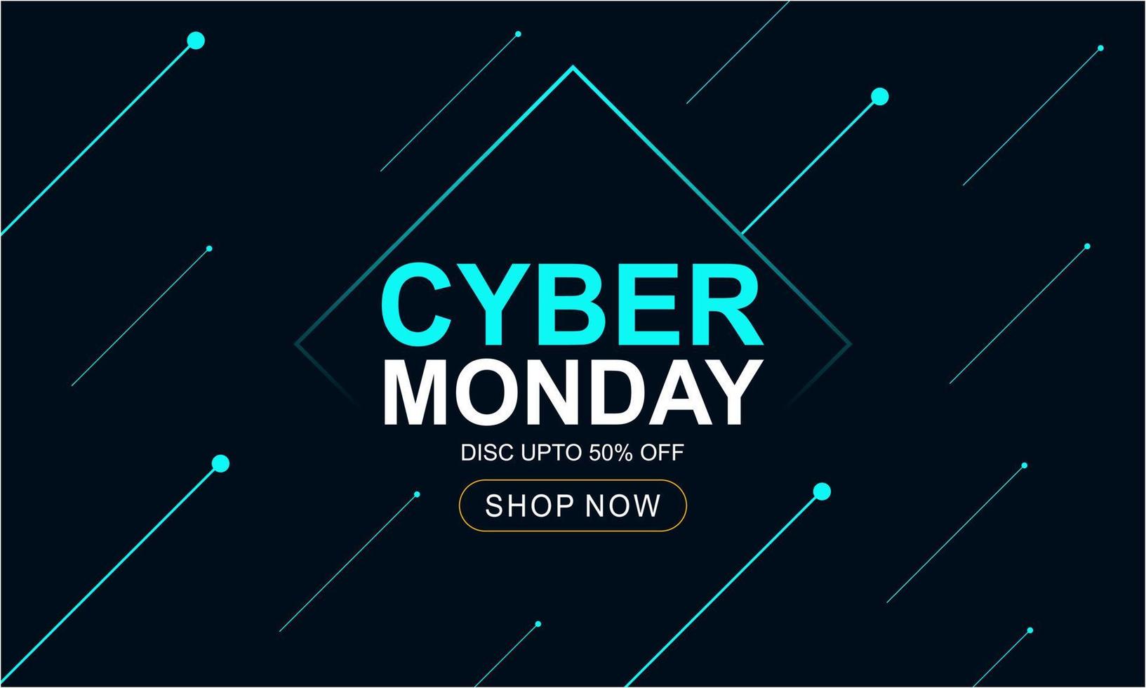 Cyber monday sale concept banner vector illustration for your projects