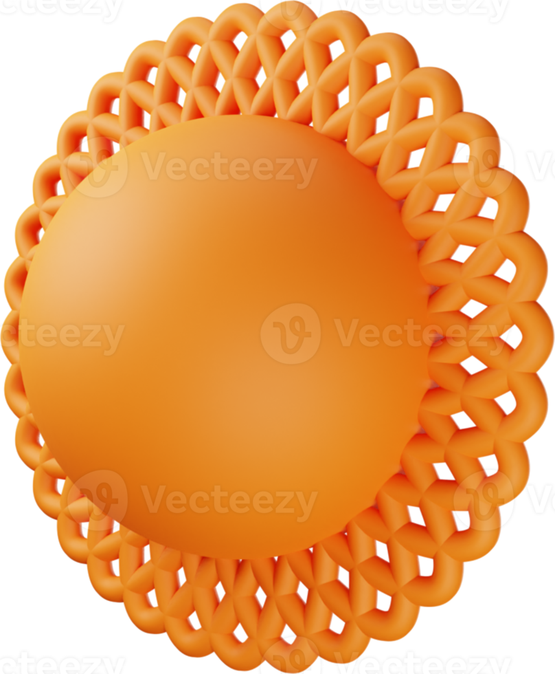 Orange Sun 3D Illustration png