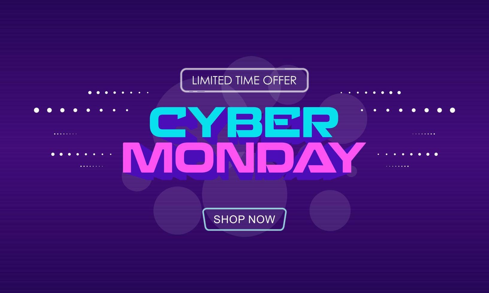 Cyber monday sale concept banner vector illustration for your projects