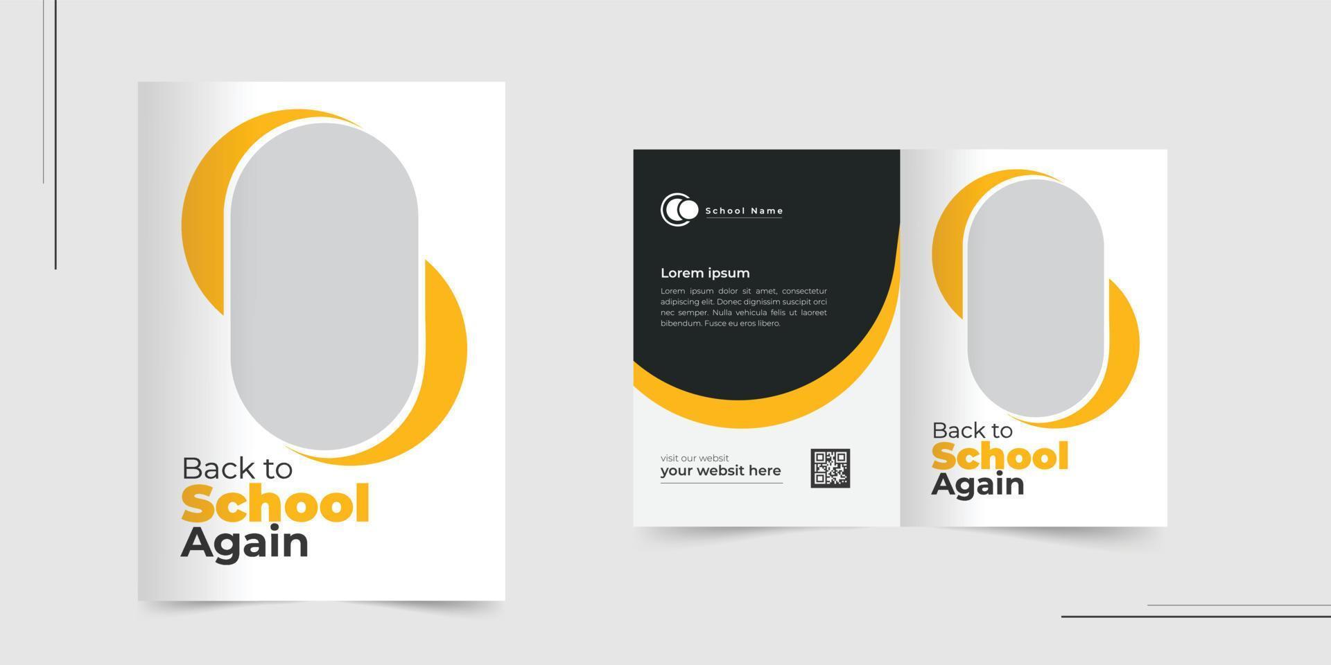 Back To School Brochure Design or school Admission Brochure Design Template vector