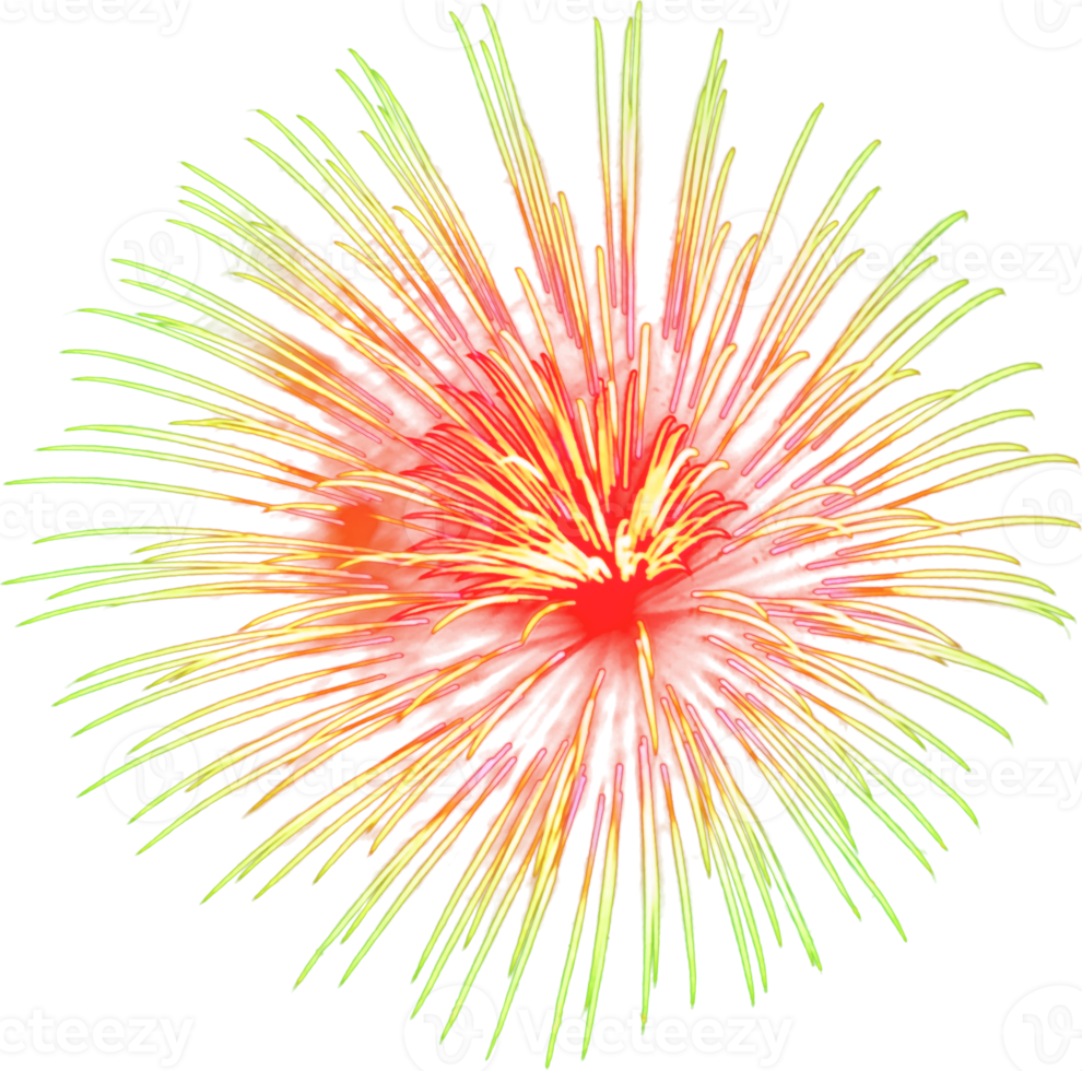 sorprendente bellissimo fuoco d'artificio isolato per celebrazione anniversario allegro Natale vigilia e contento nuovo anno png