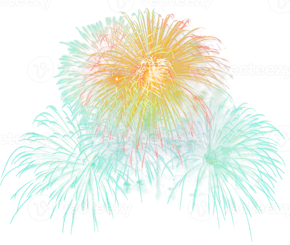 Amazing Beautiful firework isolated for celebration anniversary merry christmas eve and happy new year png