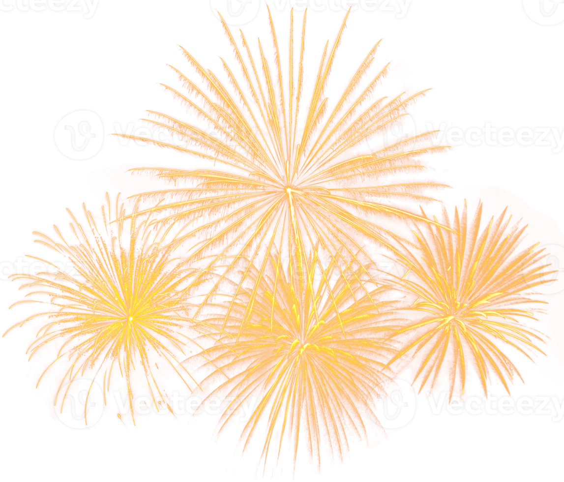 Amazing Beautiful firework isolated for celebration anniversary merry christmas eve and happy new year png