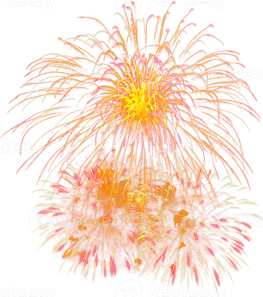 sorprendente bellissimo fuoco d'artificio isolato per celebrazione anniversario allegro Natale vigilia e contento nuovo anno png