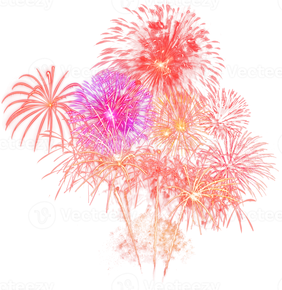 Amazing Beautiful firework isolated for celebration anniversary merry christmas eve and happy new year png