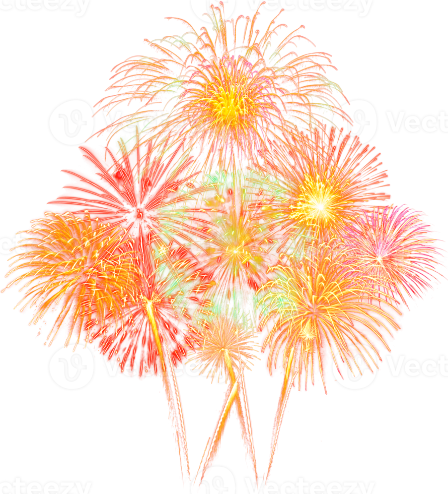 verbazingwekkend mooi vuurwerk geïsoleerd voor viering verjaardag vrolijk Kerstmis vooravond en gelukkig nieuw jaar png