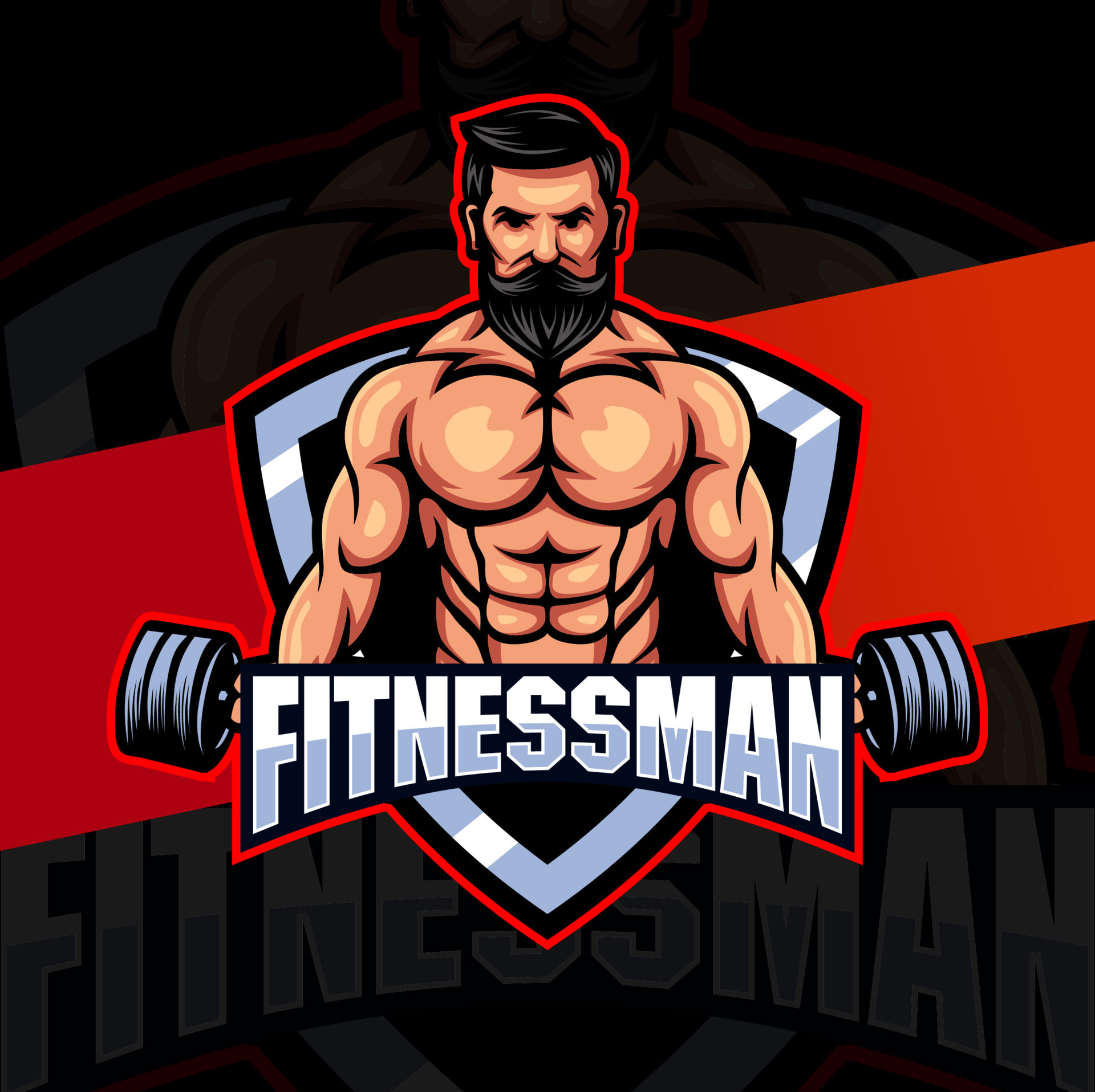 gimnasio hombre deporte mascota logo diseño 28546571 Vector en Vecteezy