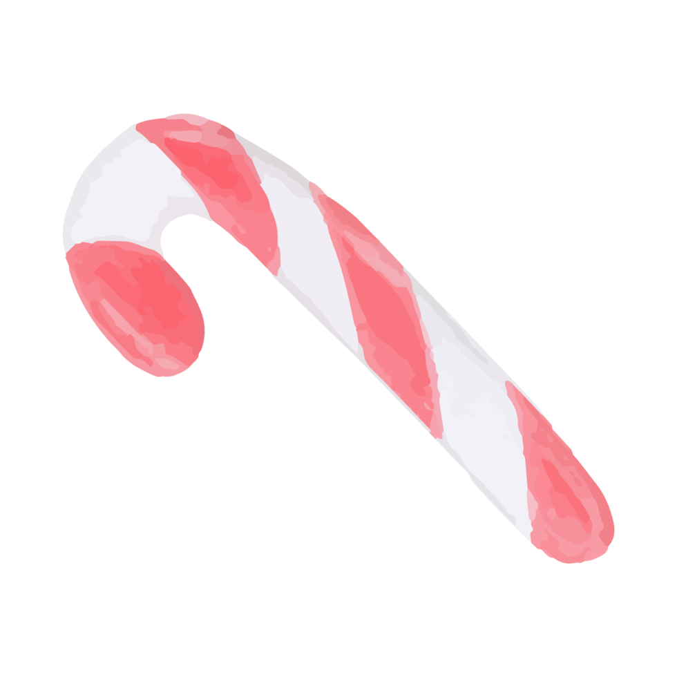 Christmas LOLLIPOP, striped candy, hand-drawn, png