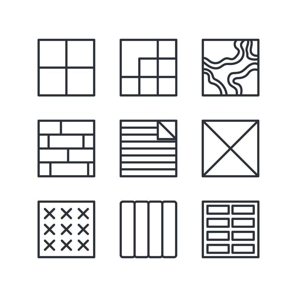 Set of Outlined Floors vector