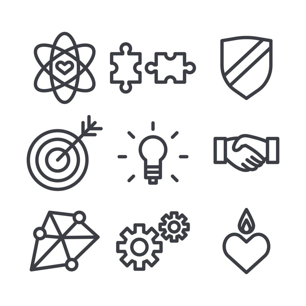 Integrity at Work Icons vector