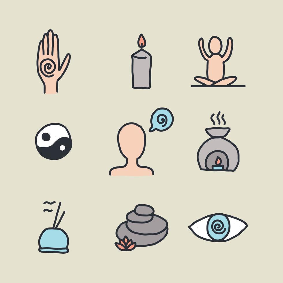 Colorful Icons about Hypnosis vector