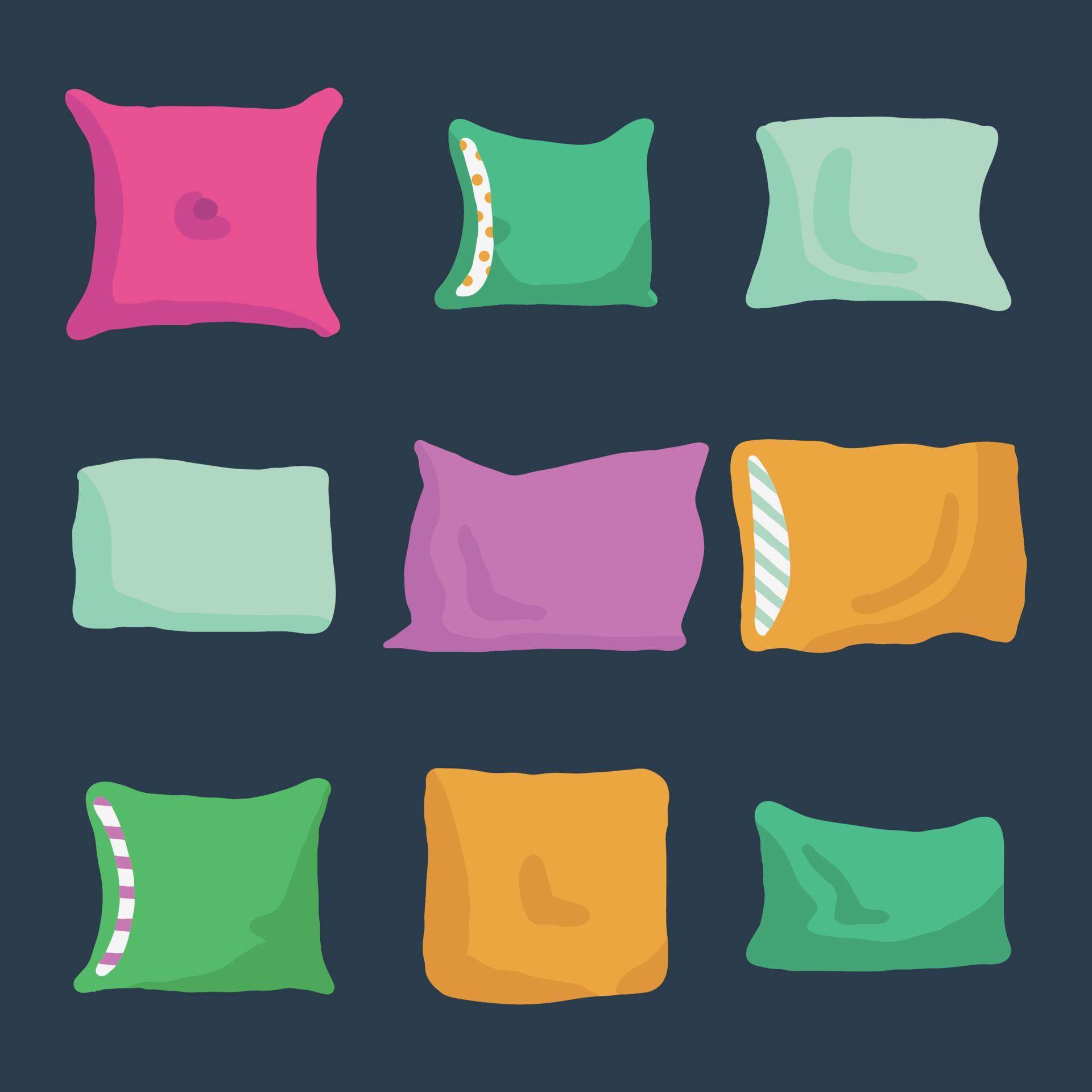 Collection of Pillows 14020152 Vector Art at Vecteezy