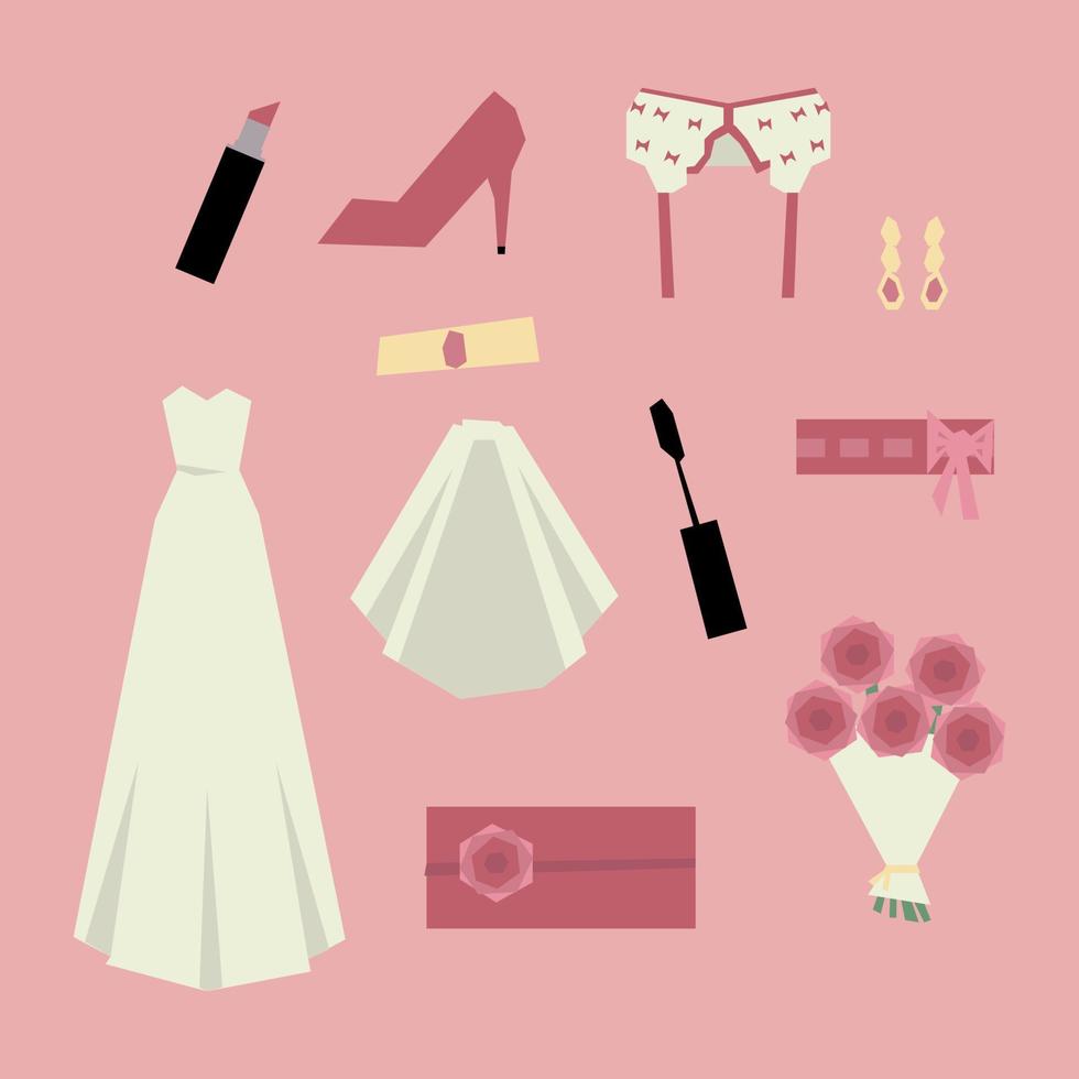 Abstract Wedding Clothing vector