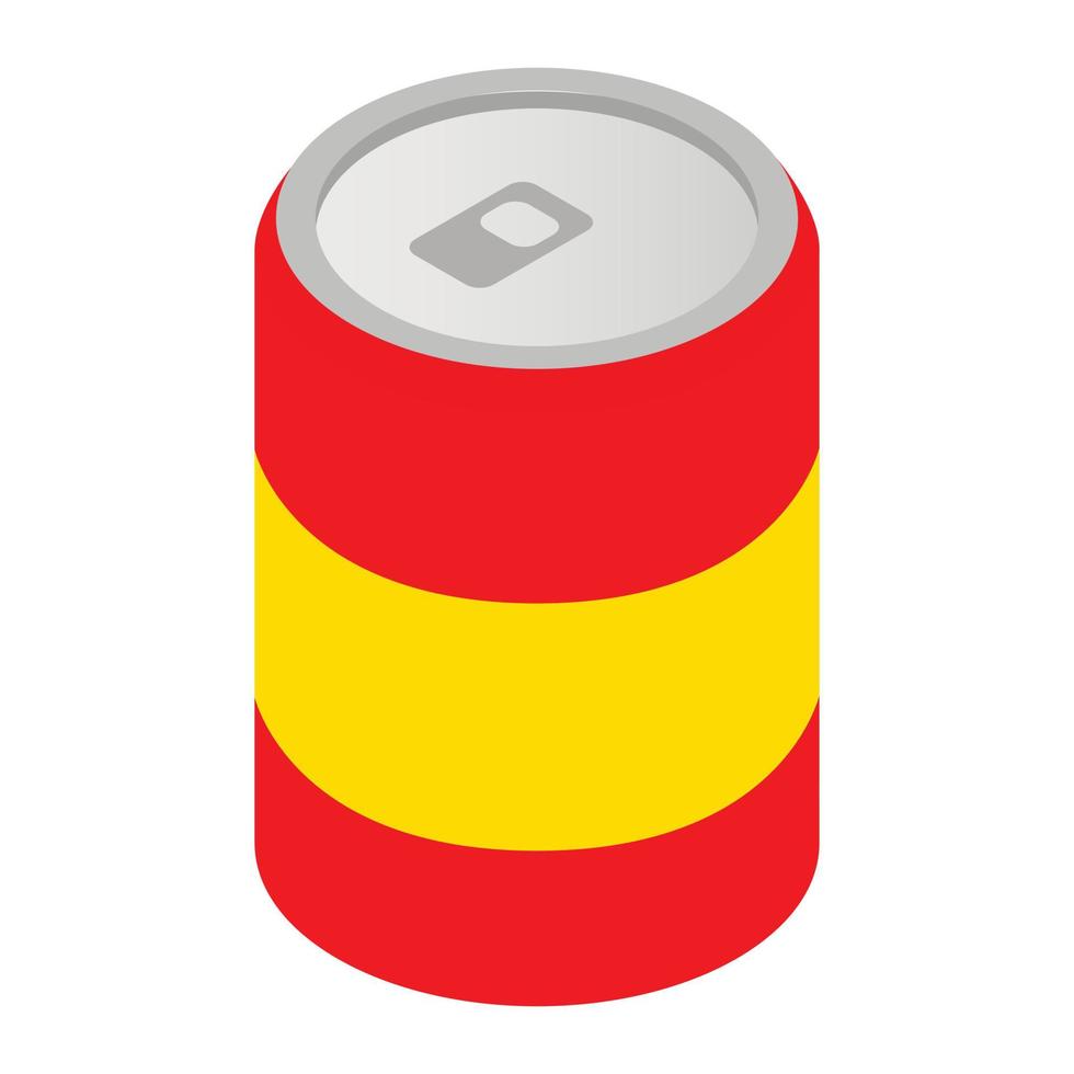 Can of soda isometric 3d icon vector