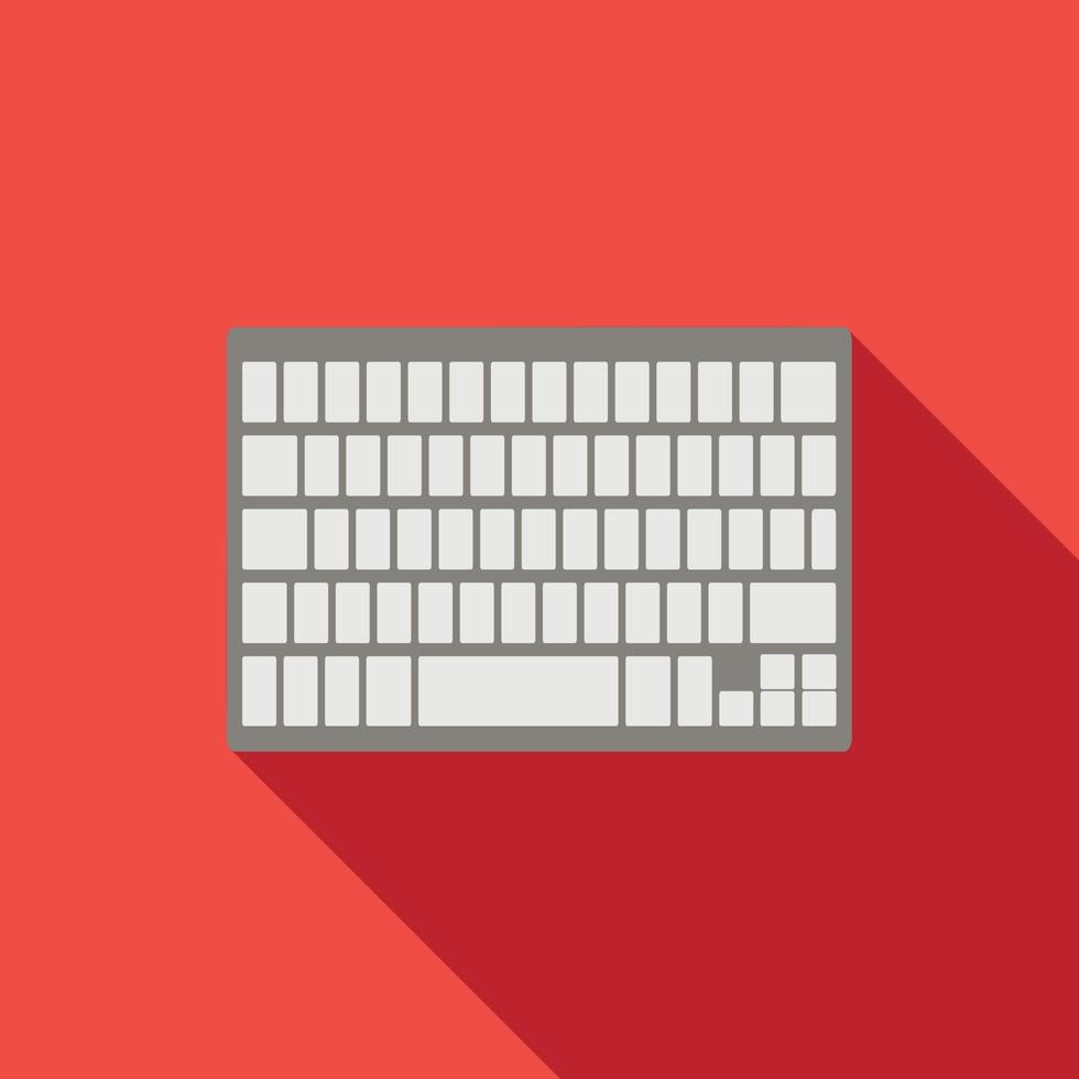 icono plano de teclado moderno vector