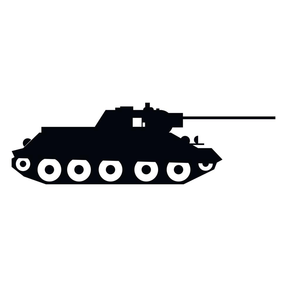 Tank simple icon vector